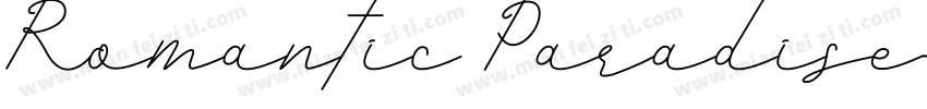 Romantic Paradise字体转换